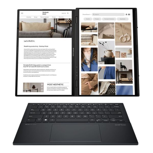ASUS Zenbook Duo UX8406CA-MS99T OLED 14" Laptop Computer - Inkwell Gray