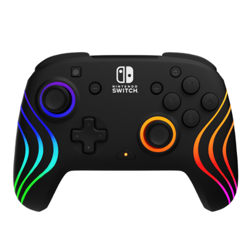 PDP - Afterglow Wave Wireless RGB Gaming Controller for Nintendo Switch, Nintendo Switch 2 - Black
