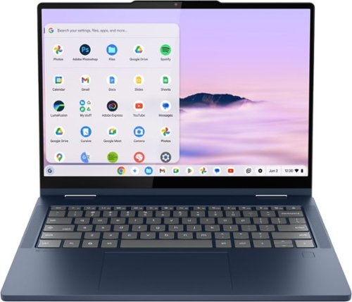 Lenovo - Chromebook Plus 2-in-1 14" Full HD Touchscreen Laptop - Intel Core 3 Processor N355 2025 - 8GB Memory - 128GB UFS - Cosmic Blue