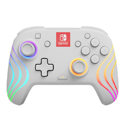 PDP - Afterglow Wave Wireless RGB Gaming Controller for Nintendo Switch, Nintendo Switch 2 - White
