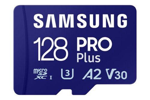 Samsung - Pro Plus + Adapter 128GB microSDXC Memory Card, Up-to 180MB/s, UHS-l, C10,U3,V30,A2.