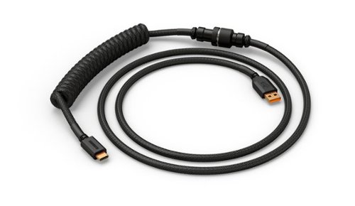 Glorious - Coiled USB-C Artisan Braided Keyboard Cable for Mechanical Gaming Keyboards - Phantom Black