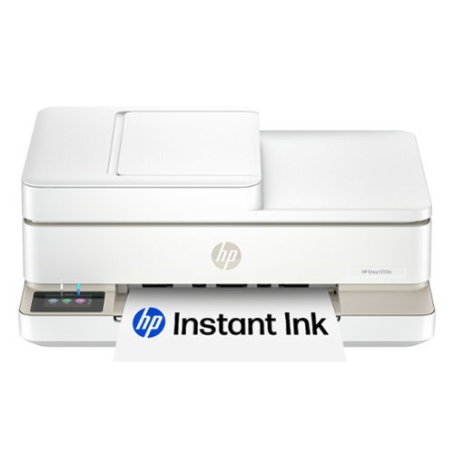 HP - Envy 6555e Wireless AI-Enabled All-in-One Inkjet Printer with 3 Months of Instant Ink (+1 Bonus Month of Ink w/ Code) - White