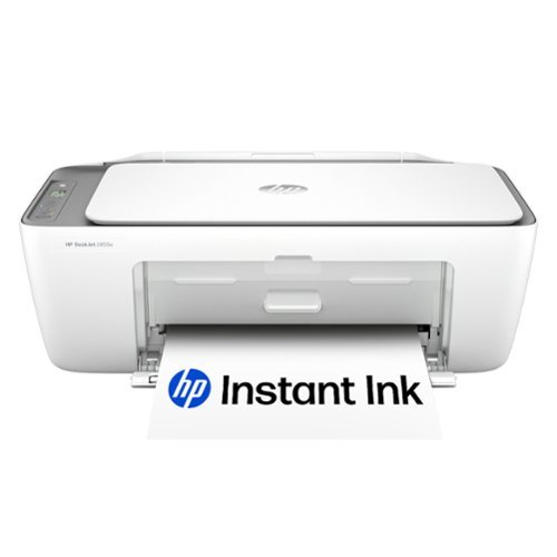 HP - DeskJet 2855e Wireless AI-Enabled All-in-One Inkjet Printer with 3 Months of Instant Ink (+1 Bonus Month of Ink w/ Code) - White