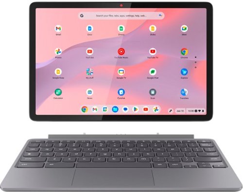 Lenovo - Duet 11 Chromebook 11" 2K LCD Touchscreen 2-in-1 Laptop - MediaTek Kompanio 838 2024 - 4GB RAM - 128GB with keyboard - Luna Gray