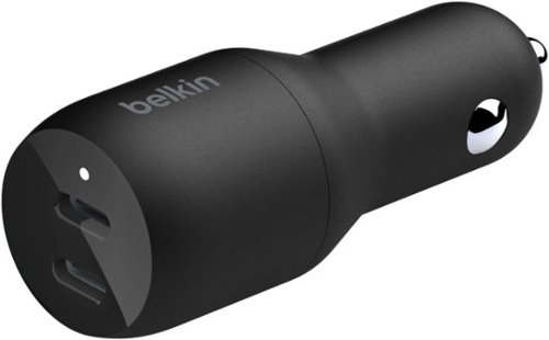 Belkin - BOOST↑CHARGE Dual USB-C Car Charger 36W - Black