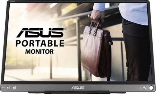 ASUS - ZenScreen 15.6" FHD IPS Portable Monitor with Foldable Smart Case (USB-C) - Dark Gray