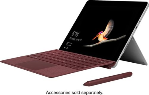 Microsoft - Geek Squad Certified Refurbished Surface Go - 10" Touch-Screen - Intel Pentium Gold - 4GB Memory - 64GB Storage - Silver