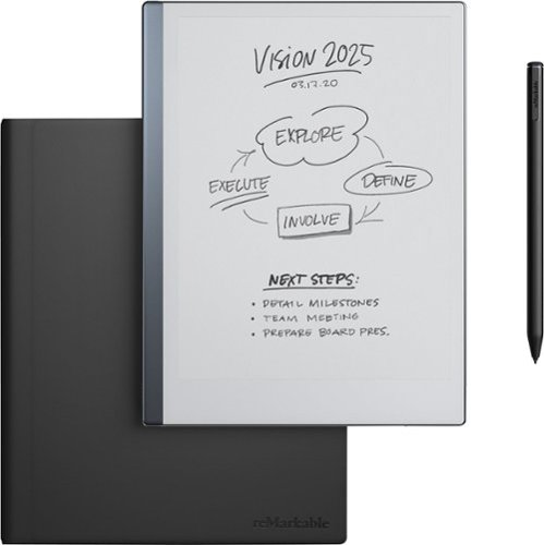 reMarkable - 2 - 10.3” Paper Tablet with Marker Plus and Premium Leather Book Folio - Black