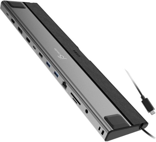 j5create - USB4 Triple 4K Multi-Port Docking Station - Space Gray & Black