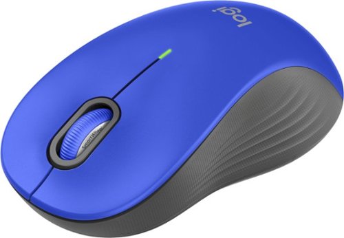Logitech - Signature M550 L Full Size Wireless Bluetooth Optical Ambidextrous Mouse with Silent Clicks - Wireless - Blue