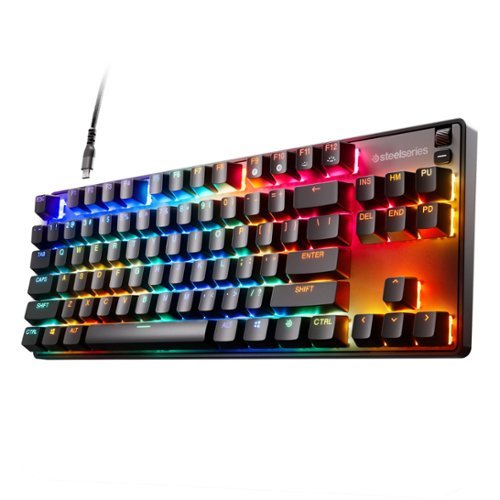 SteelSeries - Apex 9 TKL Wired Optical OptiPoint Adjustable Actuation Switch Gaming Keyboard with Rapid Tap - Black