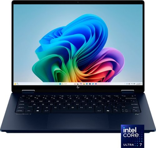 HP - OmniBook X Flip 2-in-1 - Copilot+ PC - 14" 2K Touch-Screen Laptop - Intel Core Ultra 7 - 16GB Memory - 1TB SSD - Atmospheric Blue