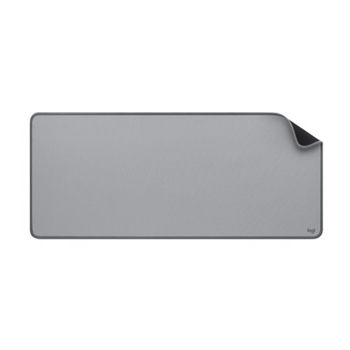 Logitech - Desk Mat Studio Series Extended Mouse Pad with Spill-resistant Durable Design (Large) - Mid Gray