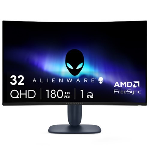 Alienware - AW3225DM 32" VA LED Curved QHD 180Hz 1ms FreeSync Gaming Monitor with HDR (HDMI, DisplayPort) - Interstellar Indigo