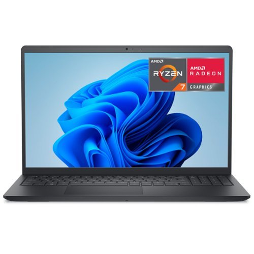 Dell - 15.6" 2K Laptop - AMD Ryzen 7 7730U 2023 - 16GB Memory - 1TB Storage - Carbon Black