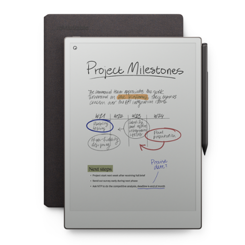 reMarkable - Paper Pro - 11.8" Paper Tablet with Marker Plus and Book Folio in Mosaic Weave - Basalt