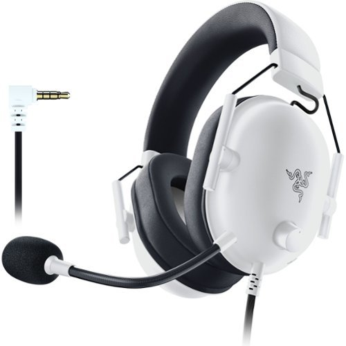Razer - BlackShark V2 X Wired Over-the-Ear Gaming Headset for PC, PS5, PS4, Switch, Xbox X|S, and Xbox One - White