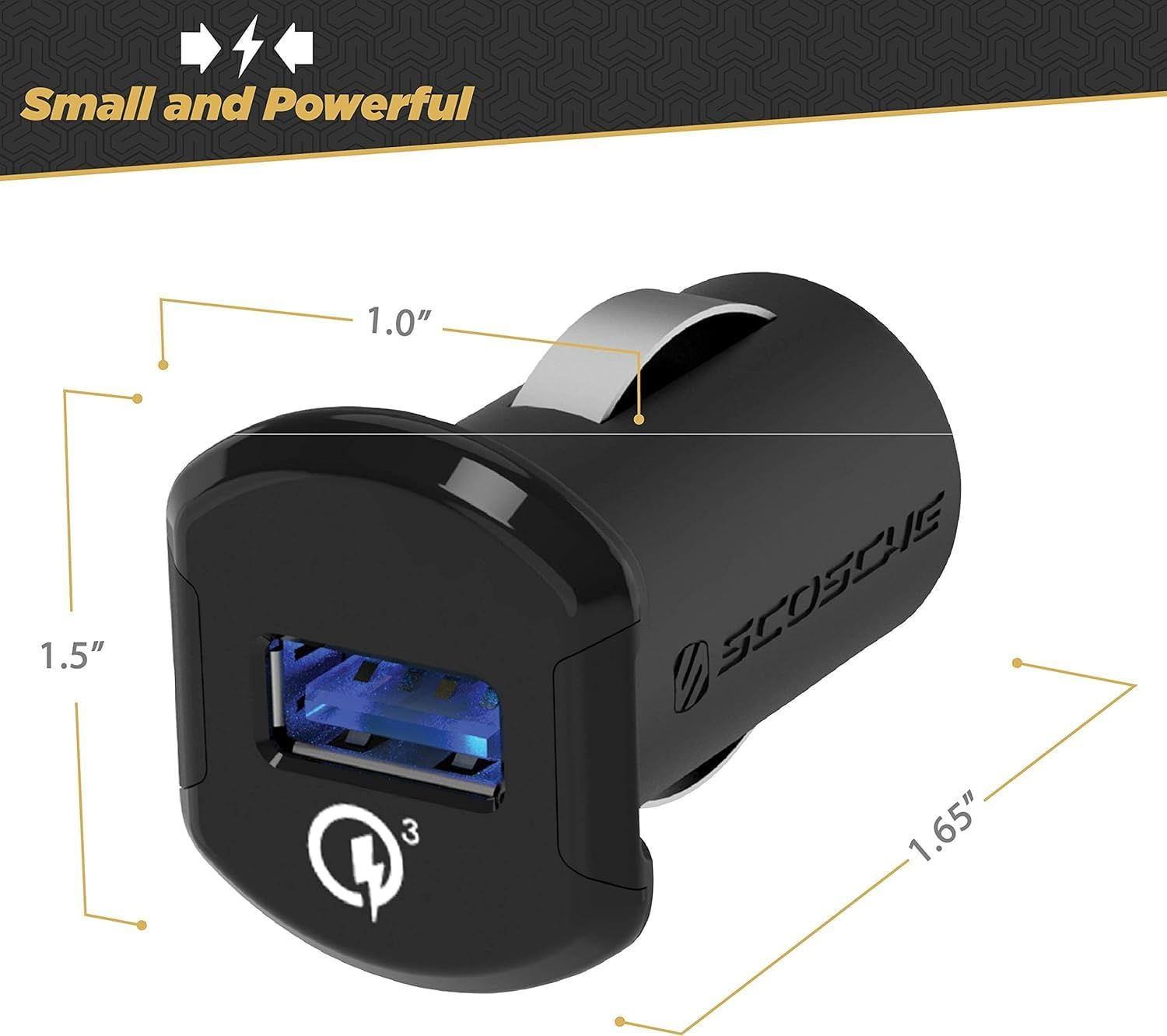 Scosche USBCQC-RP 18W Qualcomm Quick Charge 3.0 Car Charger - Image 3