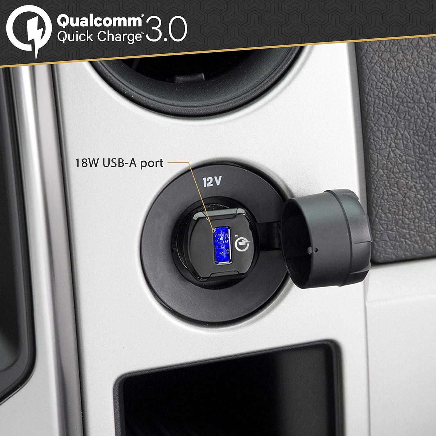 Scosche USBCQC-RP 18W Qualcomm Quick Charge 3.0 Car Charger - Image 2